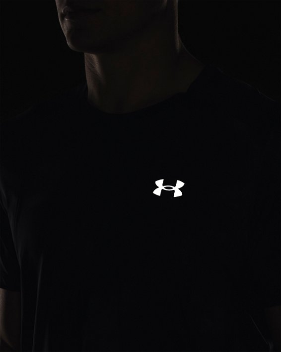 Men's UA Iso-Chill Run Laser Short Sleeve, Black, pdpMainDesktop image number 3